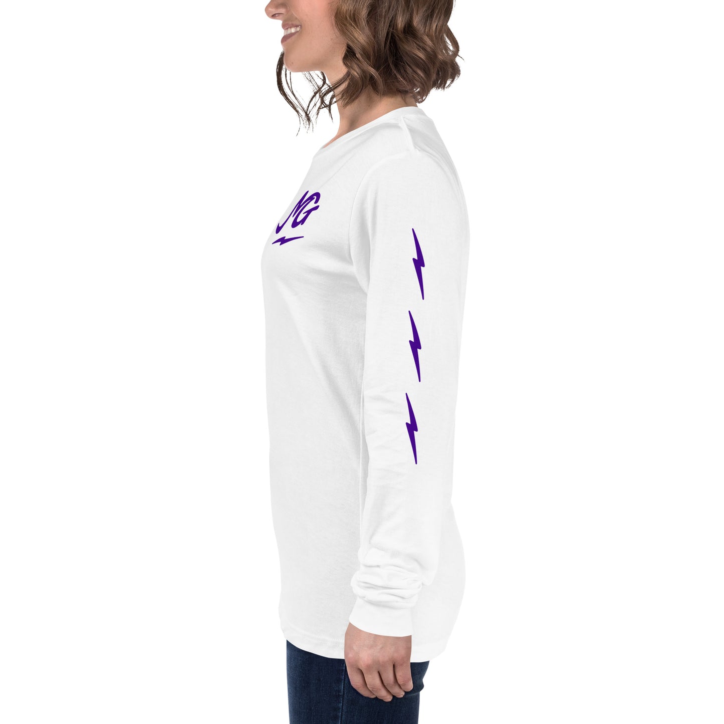 Bolt Long Sleeve Tee - White